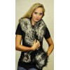 Silver fox fur scarf 